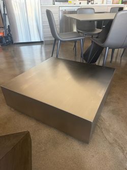 Stainless steel coffee table