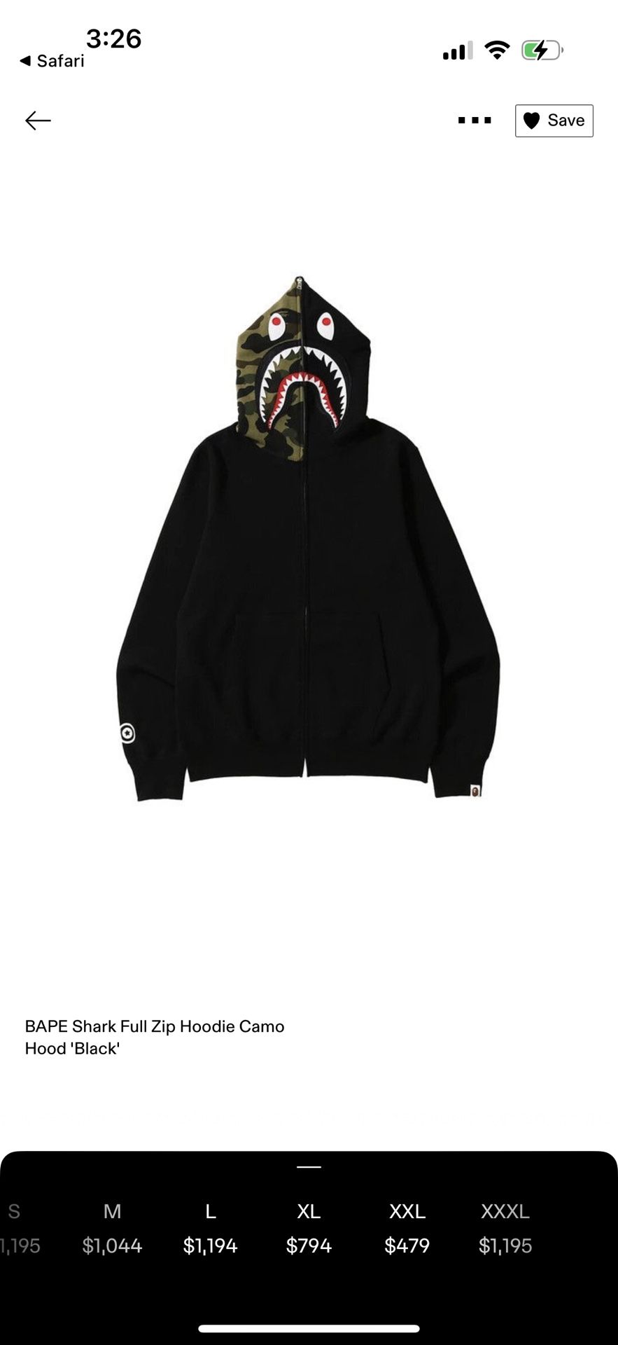 Black Bape Hoodie