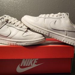 All White Dunks 