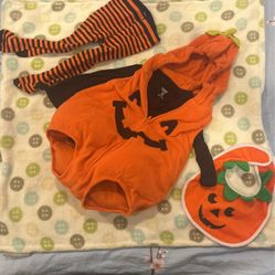 Baby Halloween Costume Pumpkin 12M
