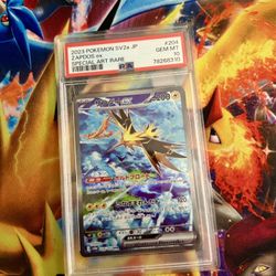 2023 Pokemon SV2a JP Zapdos ex 204/165 Special Art Rare PSA GEM MT 10