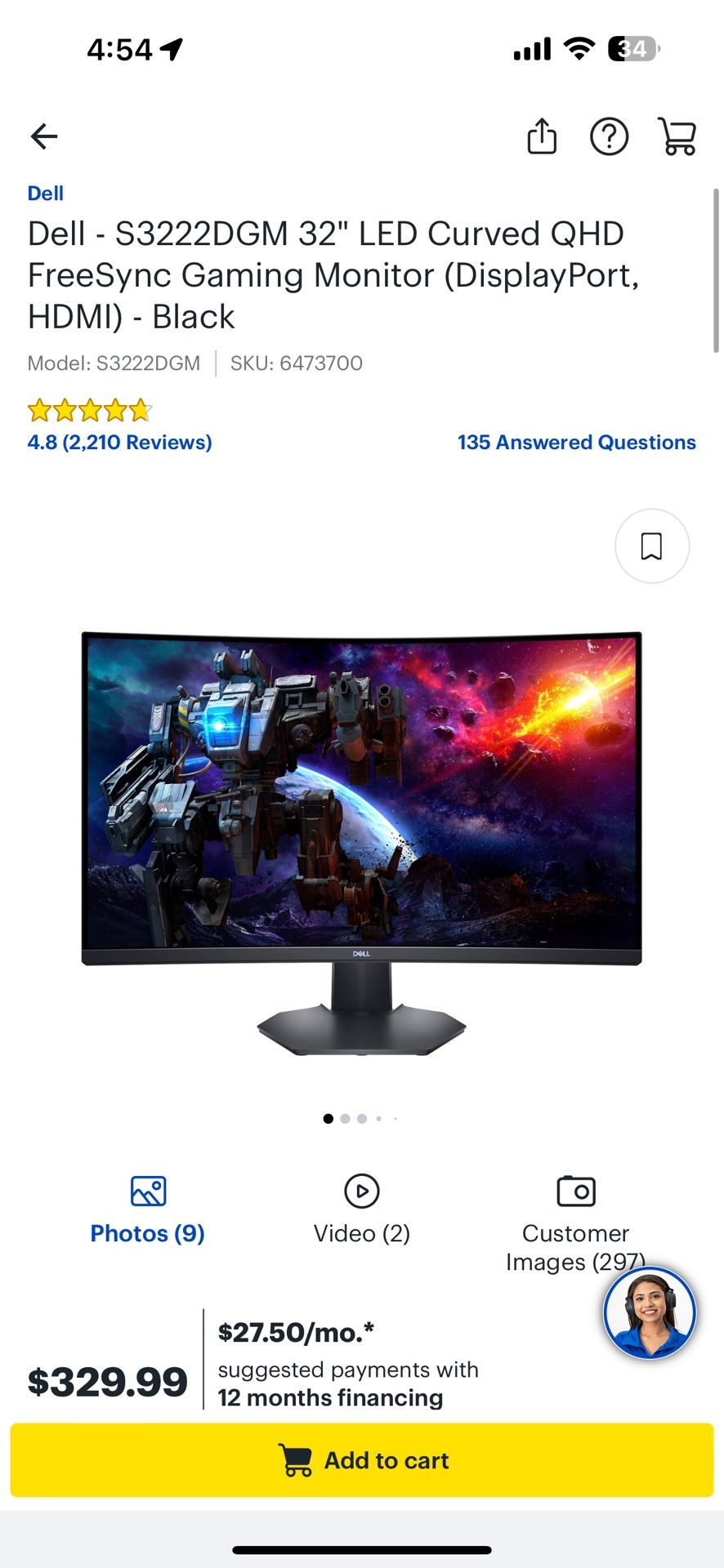 Dell Curved Gaming Monitor