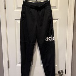 adidas Men’s Black Lightweight Athletic Jogger Sweatpants, Size: Small (S)