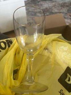 Lenox Crystal with gold rim around the top