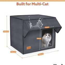 Heated Cat House For Outdoors.  D11