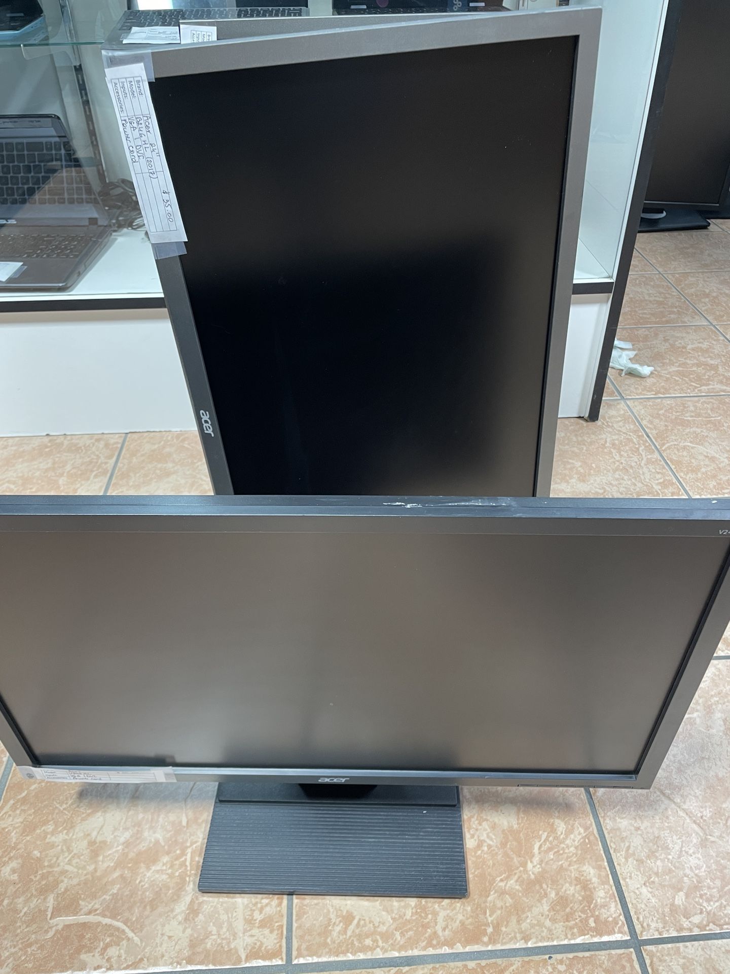 Computer Acer Monitors 24” For Sale $25-35