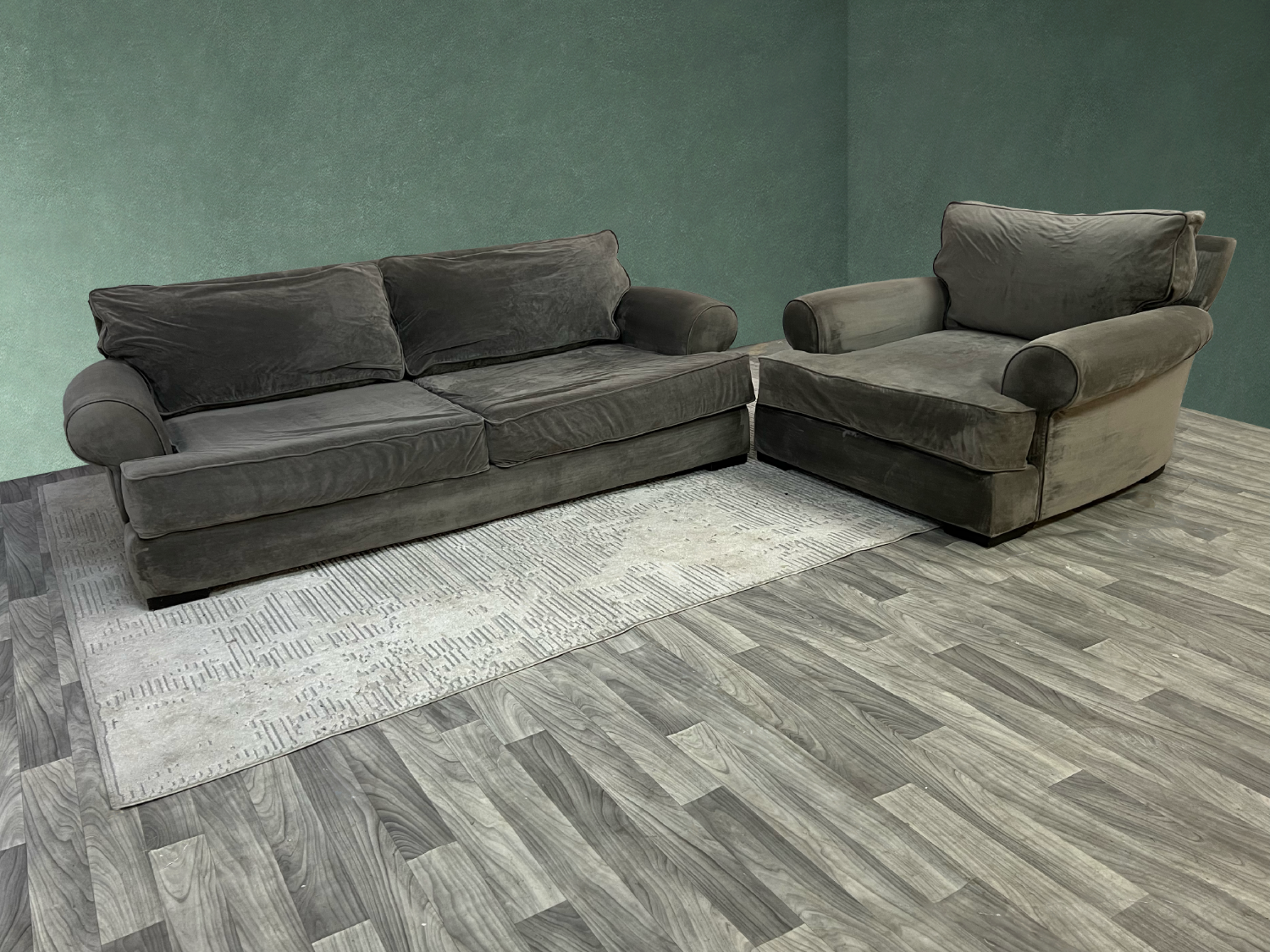Delivery Available! Sleek Sofa and Chair Set