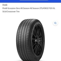 275 45 R22 Pirelli Scorpion Zero All Season Tire *New*