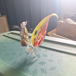 Heavy Glass Rooster 