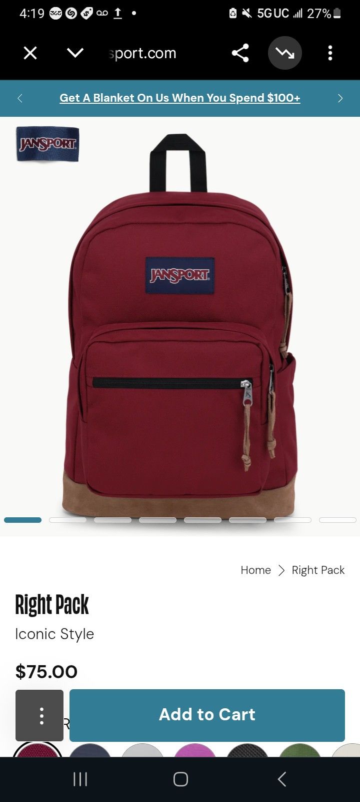 Jansport Backpack