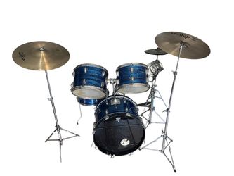 1960Sw SLINGERLAND DRUM SET IN BLUE AGATE FULL SET