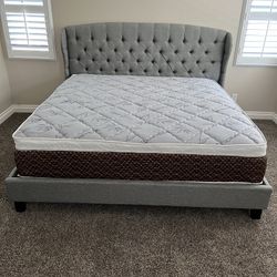 King Bed With PillowTop Bamboo Mattress 