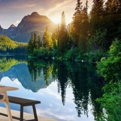 Silk Cloth Lake Wall Mural