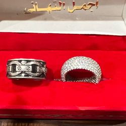 Wedding Ring Couple Sterling Silver 