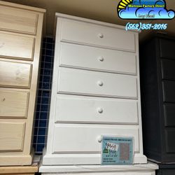 White Five Drawer Dresser Chest Comoda Nueva