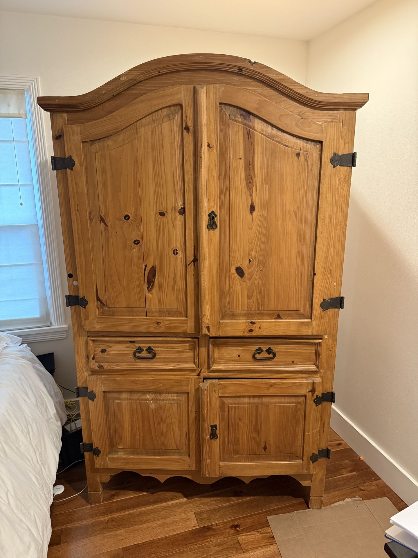 Free Large Pine Armoire – West Seattle