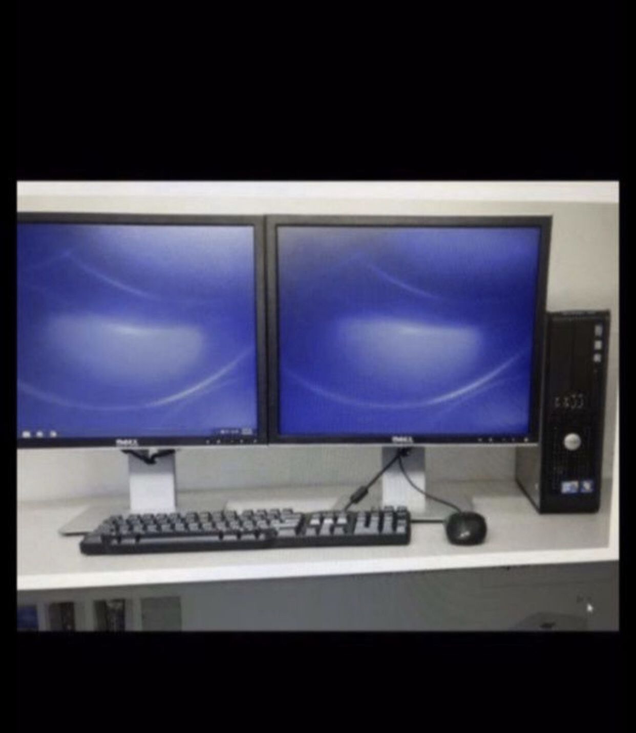 Dell computer with 2 screens