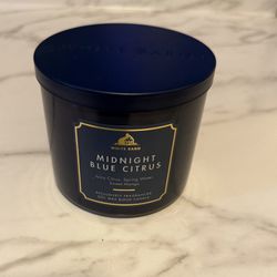 White Barn Midnight Blue Citrus Jar Candle, Scented, 3-Wick, 14.5oz