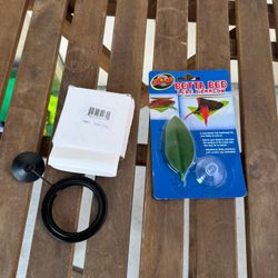 Betta Bed Leaf Hammock + Fish Feeding Ring for Fish Tank Aquarium Feeding + 2nd Leaf Hammock as a Gift