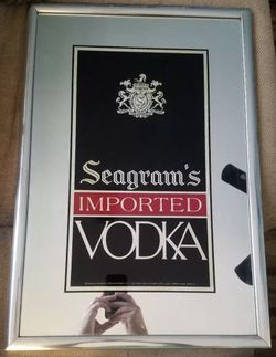 Vintage Seagrams Imported Vodka Mirror Sign