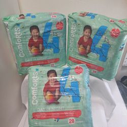 Size 4 Diapers -28 Ct -3 Pkgs