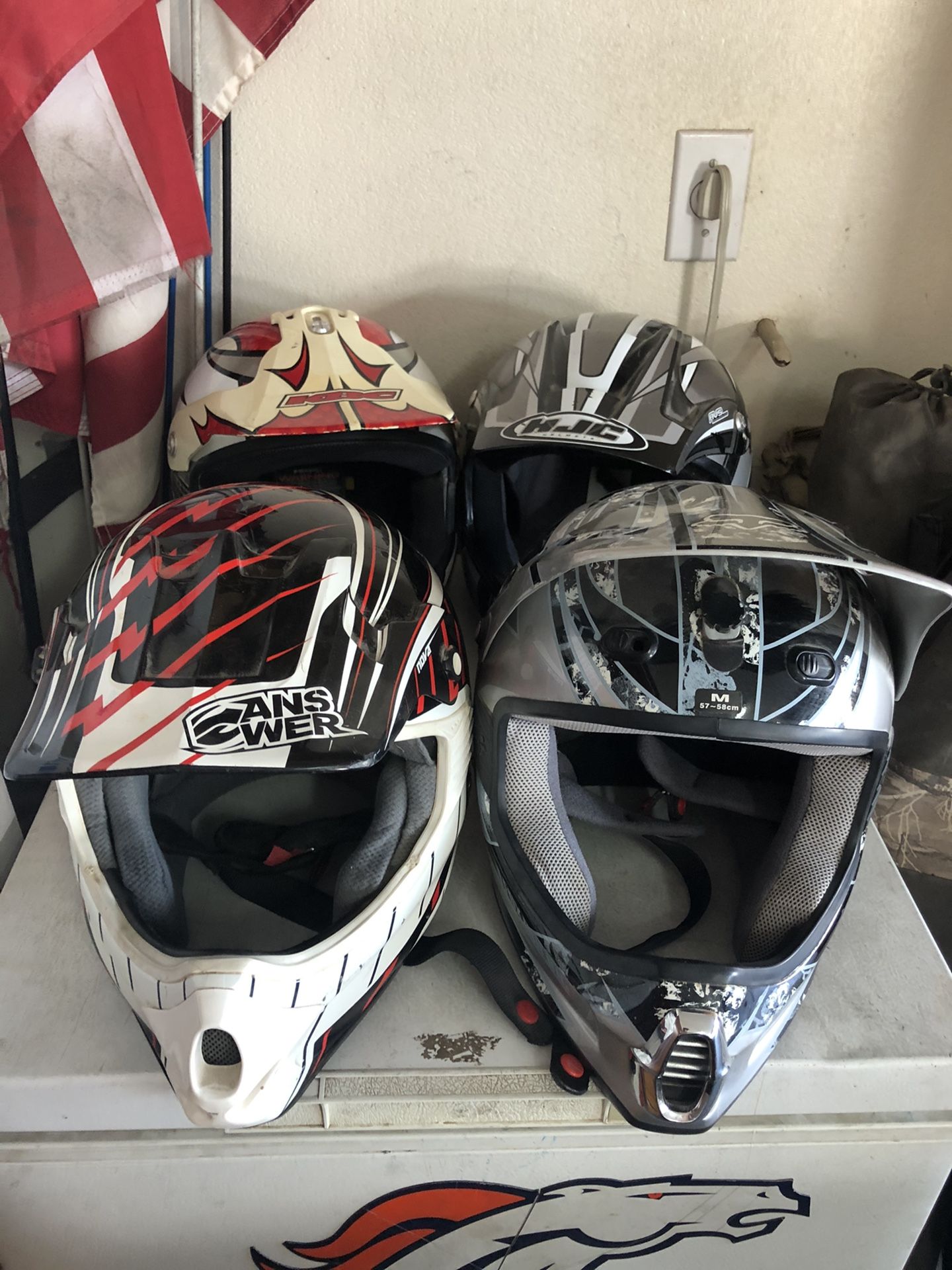 Dirt bike/off roading helmets for sale !