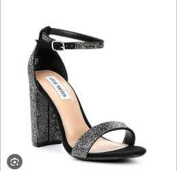 Steve Madden black crystal Carrson heels