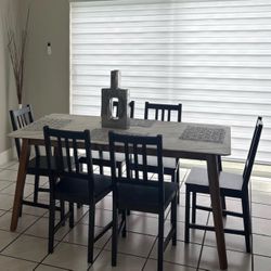 Dining set. Table from Amazon and chairs from IKEA