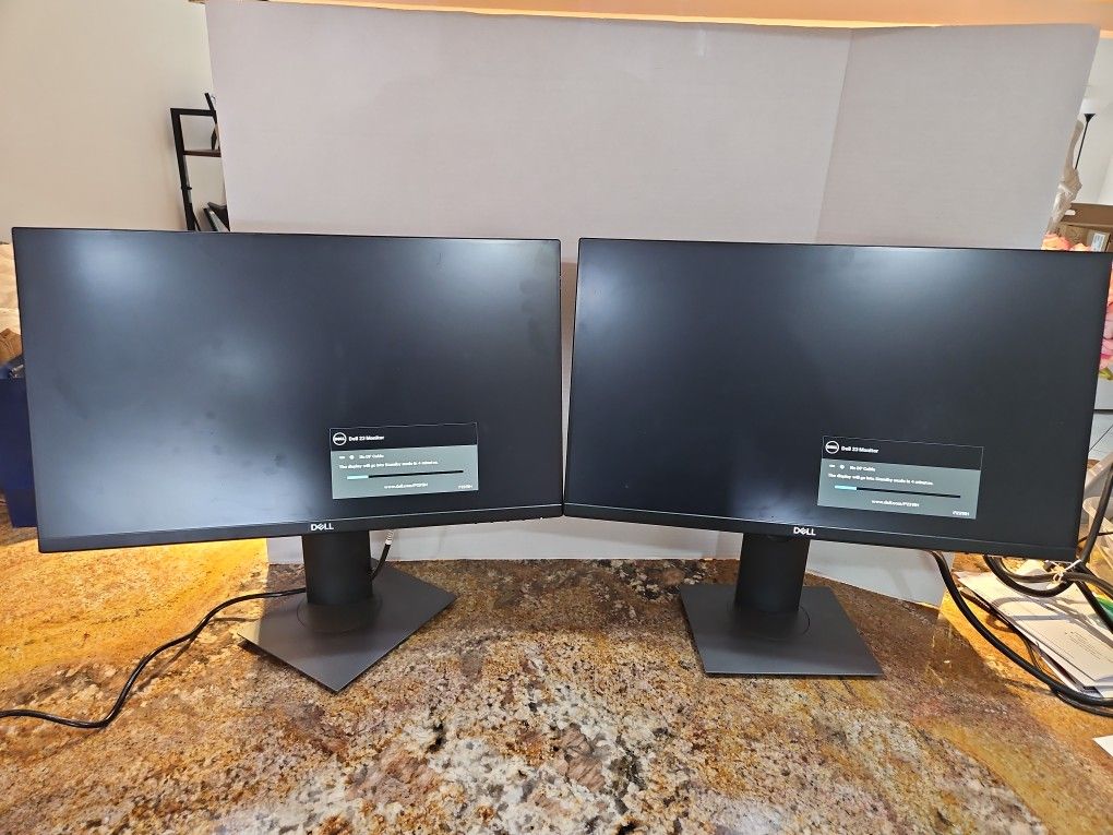 Two Dell Model p2319h monitors 23"