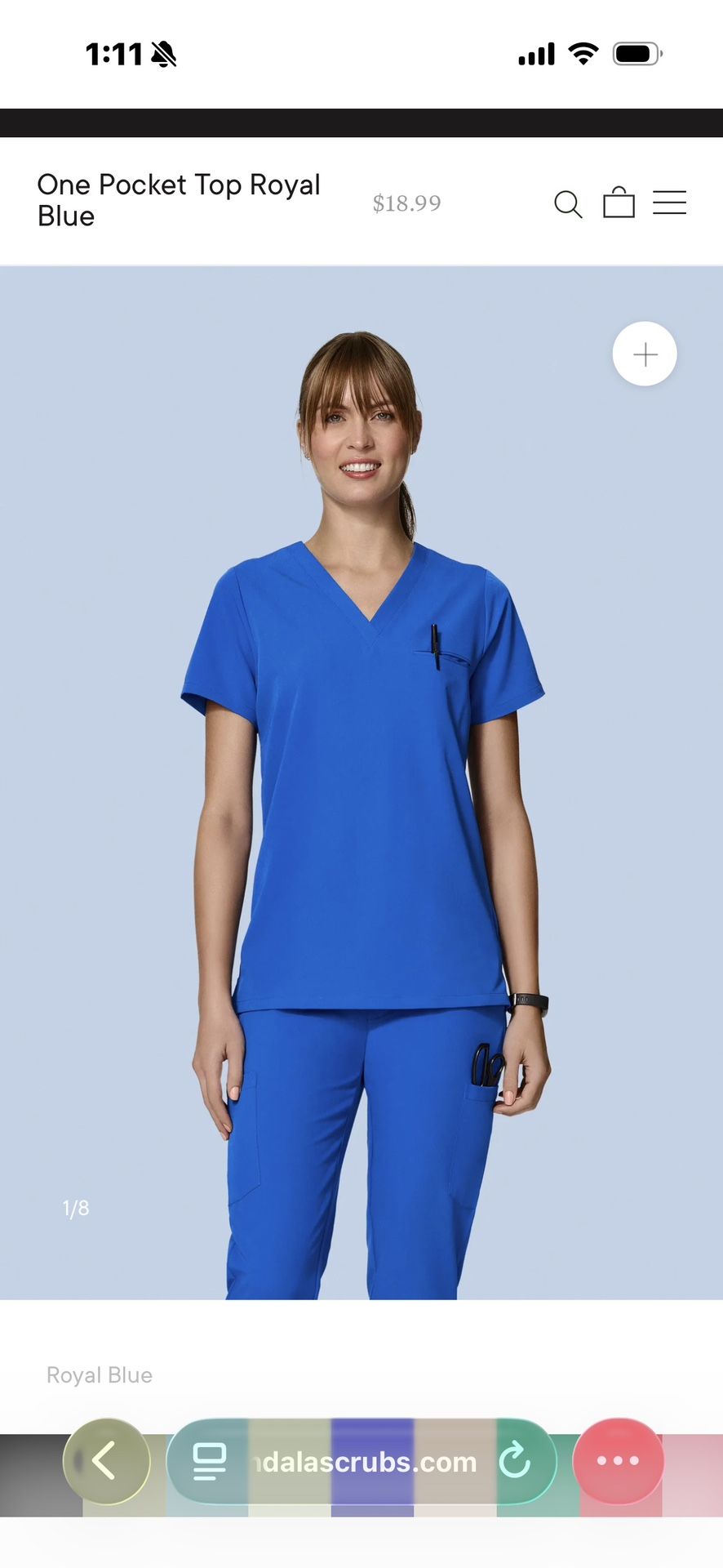 NWT Mandala Scrub Set Size XL Royal Blue