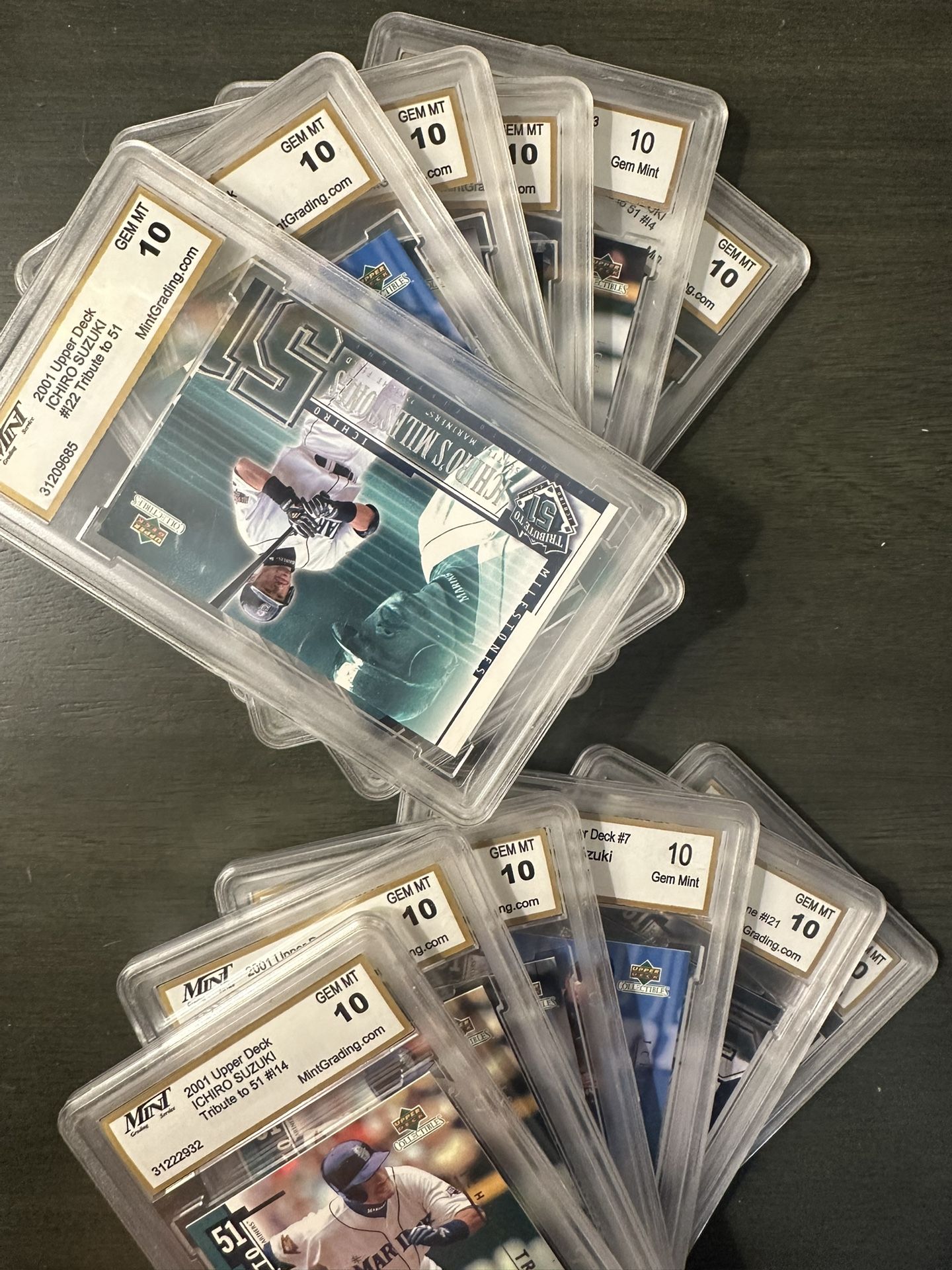 2001 Upper Deck Ichiro Suzuki Tribute Cards Grade 10s