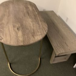 Wooden Bench & Table 