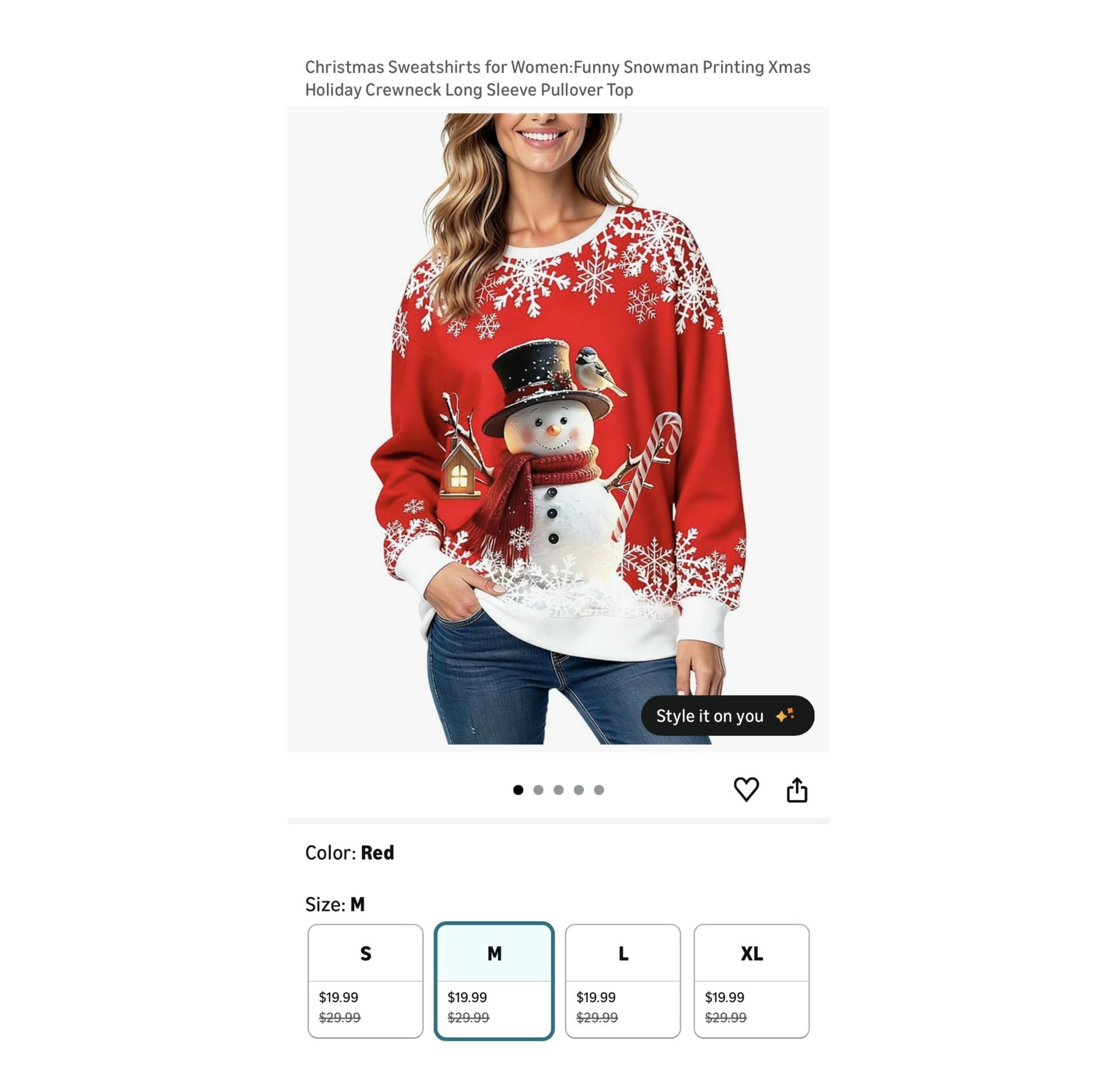 Brand new size M Christmas Sweatshirts for Women:Funny Snowman Printing Xmas Holiday Crewneck Long Sleeve Pullover Top  Whitestone/Flushing, Queens or