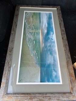 Framed Beach Ocean Photography Print
