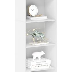 Luder Bookcase / Book / Storage , 5-Tier, White