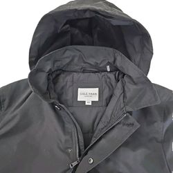 Cole Haan Signature Men's Classic Hooded Rain Jacket - Black     