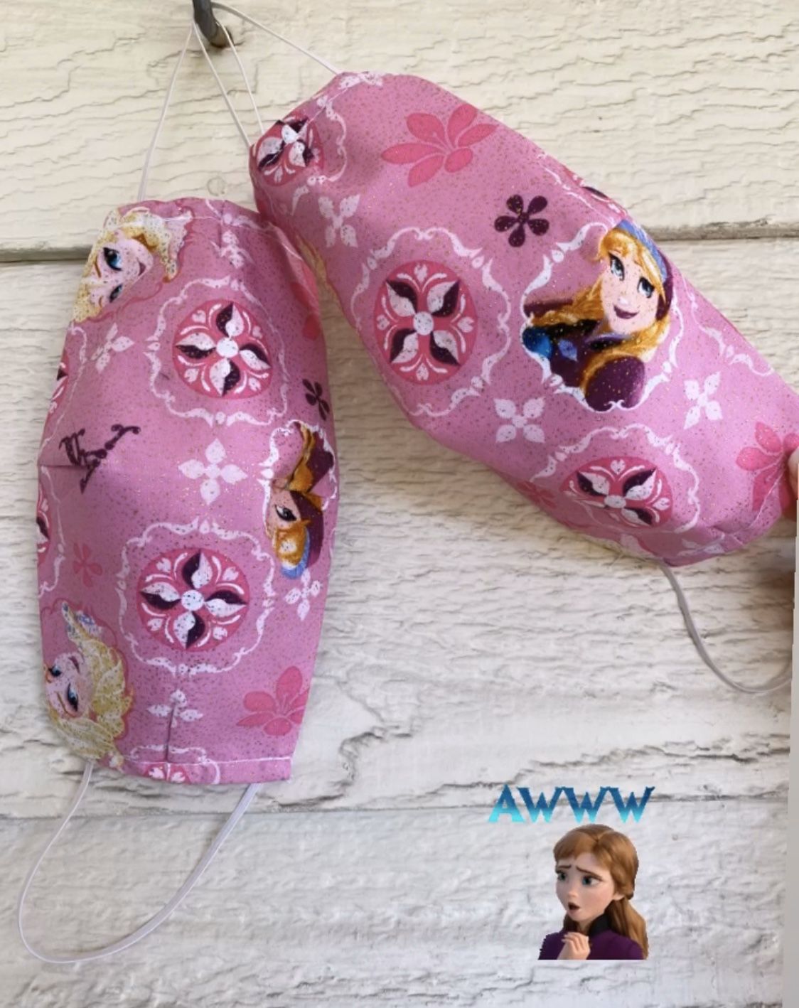 Frozen Anna Elsa Kids Beauty Mask with Sparkles and filter sewn in