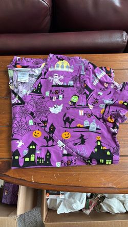 Well, taking care of assorted holiday pattern scrub top bundle.
