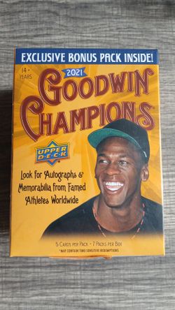 New sealed 2021 Upper Deck Goodwin Champions card  Booster Box