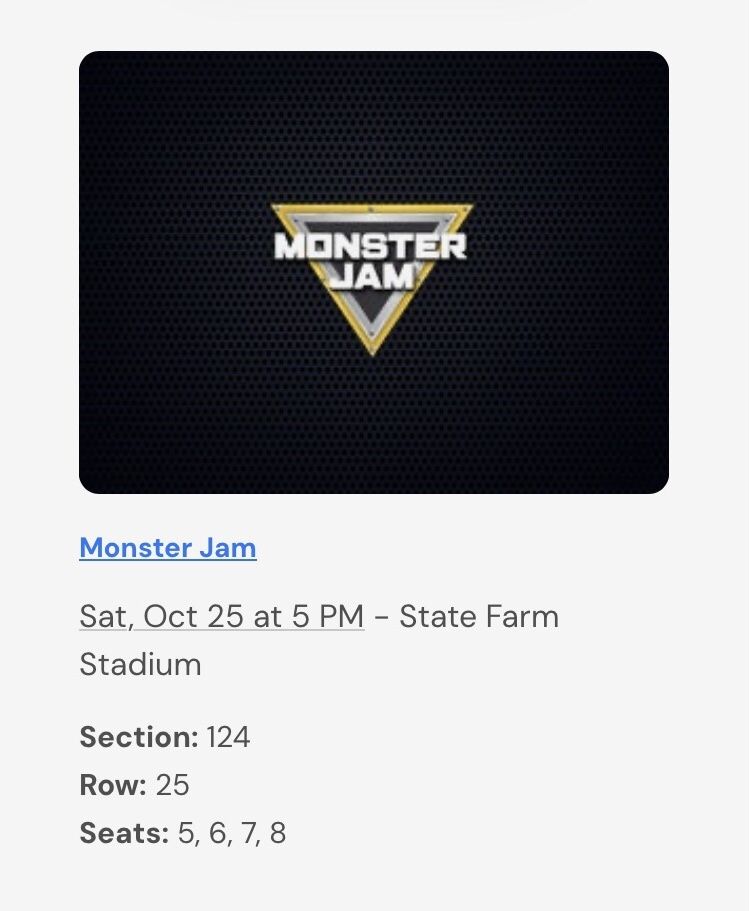 Monster Jam 4 Tickets