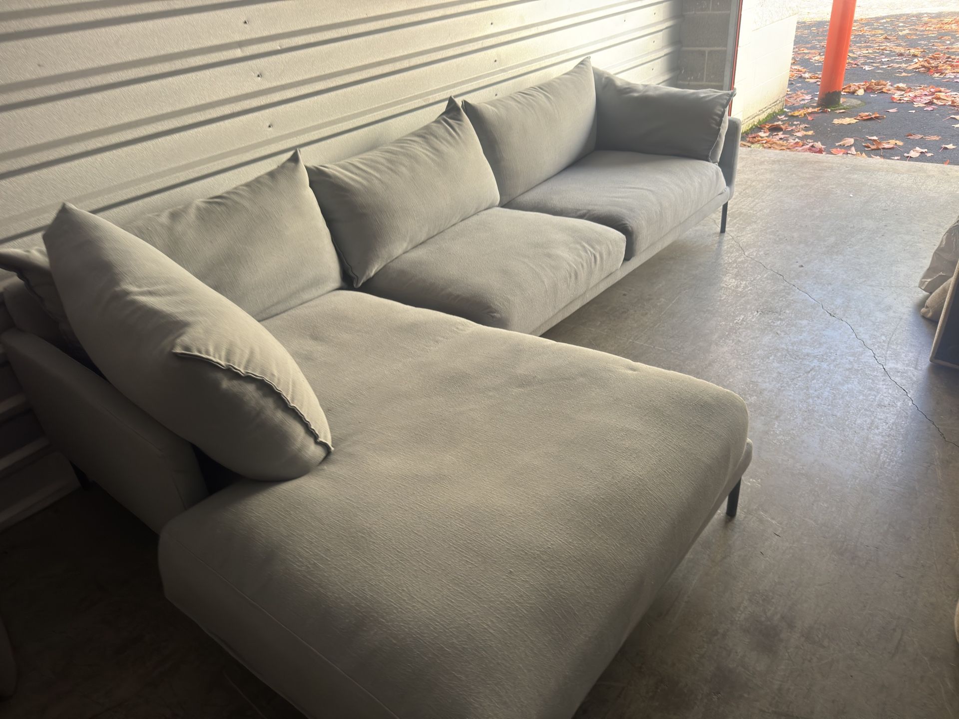Light Blue Sectional Couch Sofá 