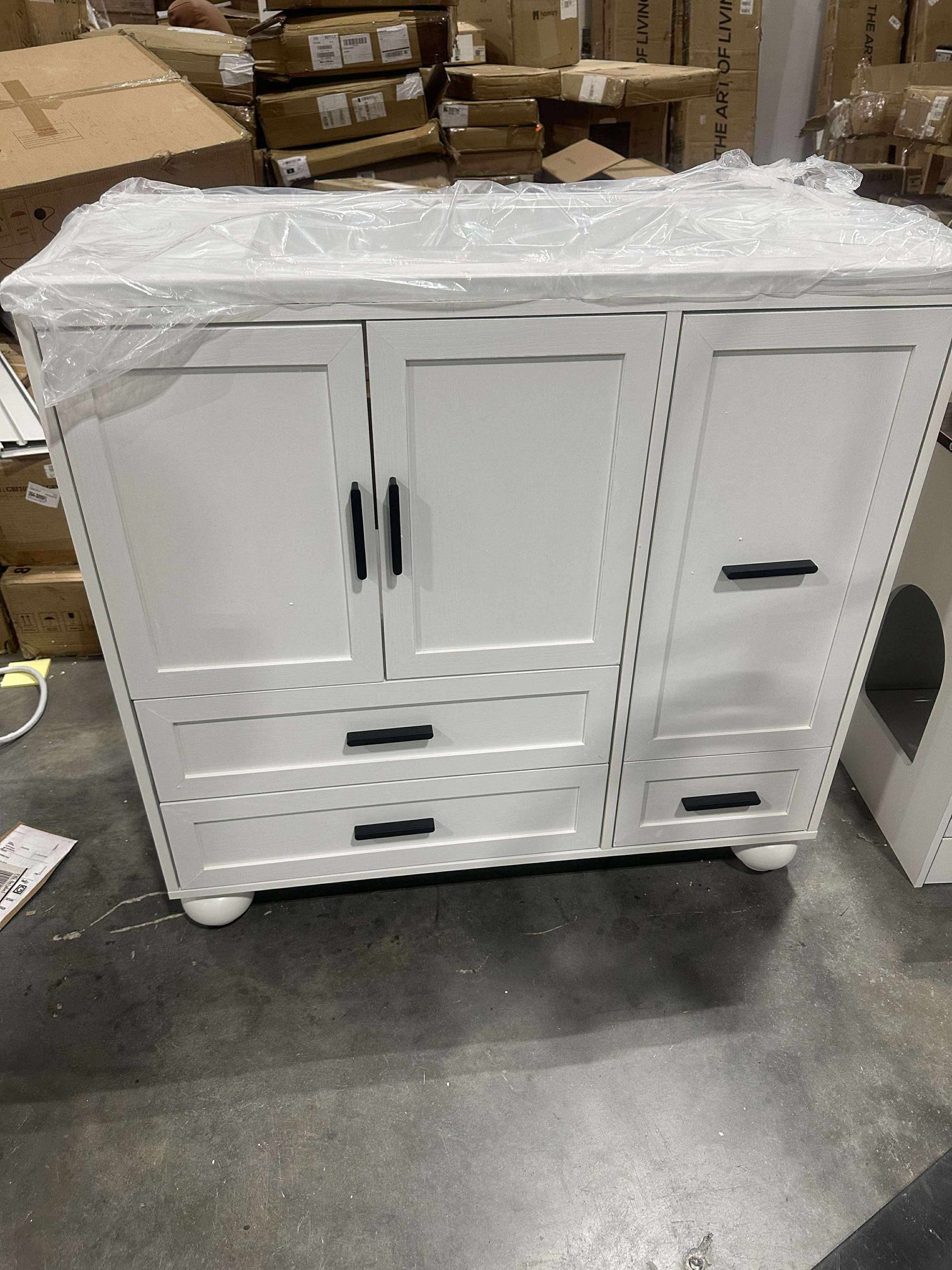 36" Bathroom Vanity with Sink, Modern Bathroom Cabinet