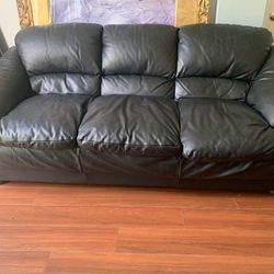 Leather Black Sofa