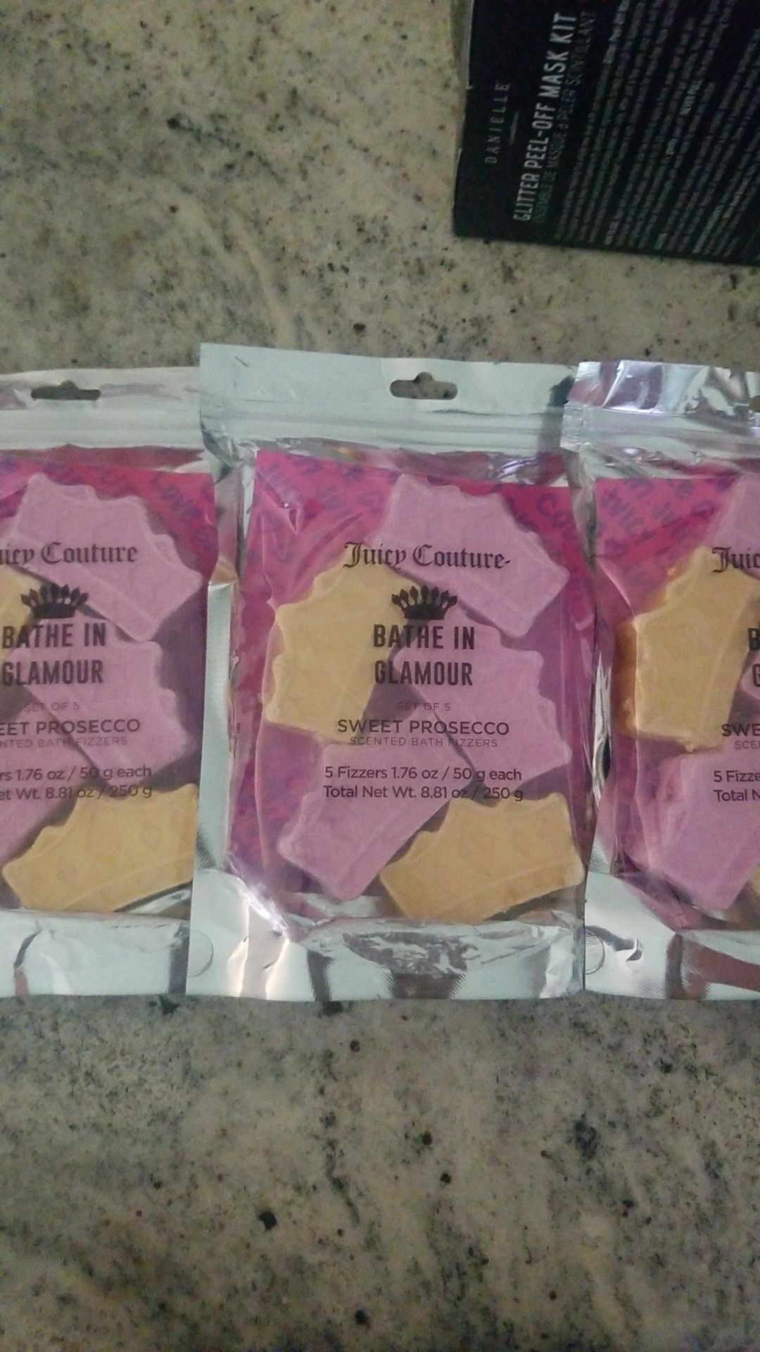 New bath fuzzies and glitter face mask set beauty lot