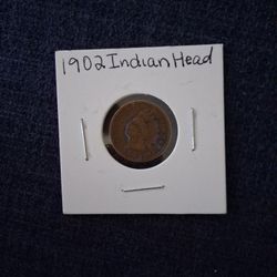 1902 Indian head penny and 1925 buffalo nickle