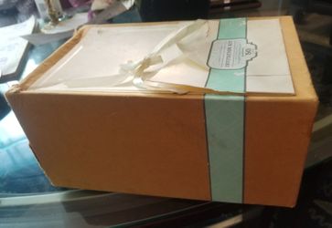 50 Count Formal Elegant Ivory Pearl Embossed Border Ribbon Wedding Invitations Stationary Kit w/ Envelopes, Response Cards