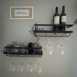 2-Piece Floating Wine Rack