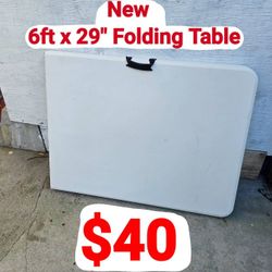 6ft Folding Table White / Mesas De 6' 