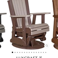 (Two Chairs) LUXCRAFT ADIRONDACK SWIVEL GLIDER