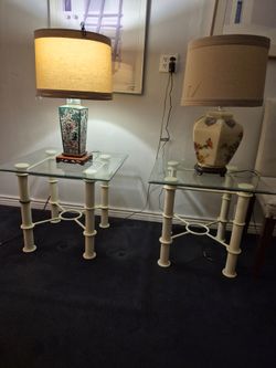 Two lamps and end Tables 225.00 firm